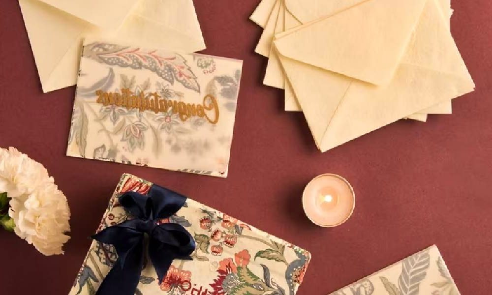 Gift envelopes and a wrapped present